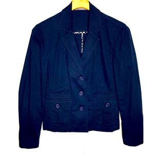 LIZ CLAIBORNE Navy Blue Lightweight Blazer WOMEN'S SIZE 8 PERFECT CONDITION